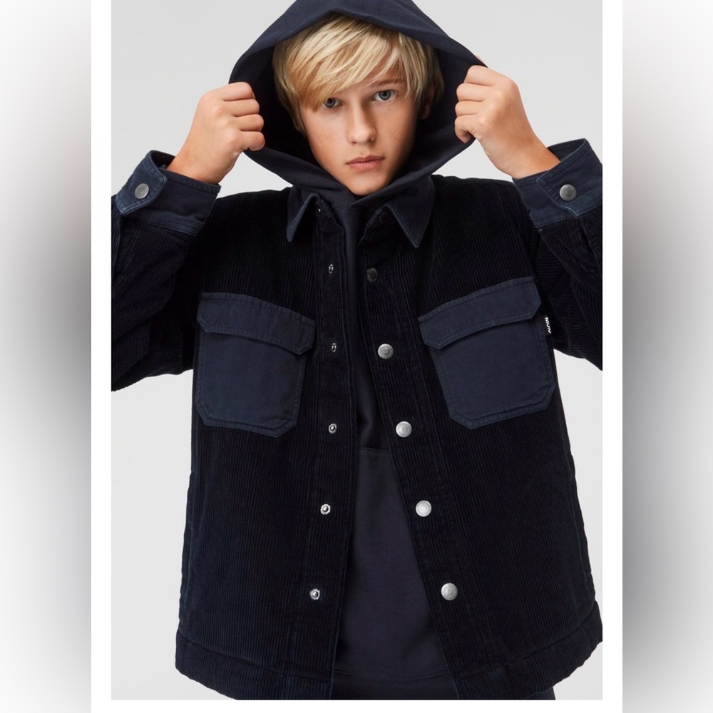 Molo Henley Kids Navy Corduroy Jacket